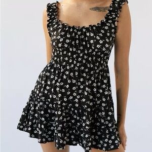 Urban Outfitters Black floral dress (M)